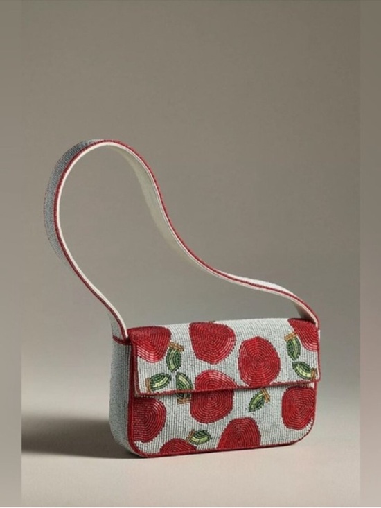 Anthropologie Handbags - Anthropologie Fiona Beaded Bag Apple Food & Drink Edition NWT Shoulder Handbag